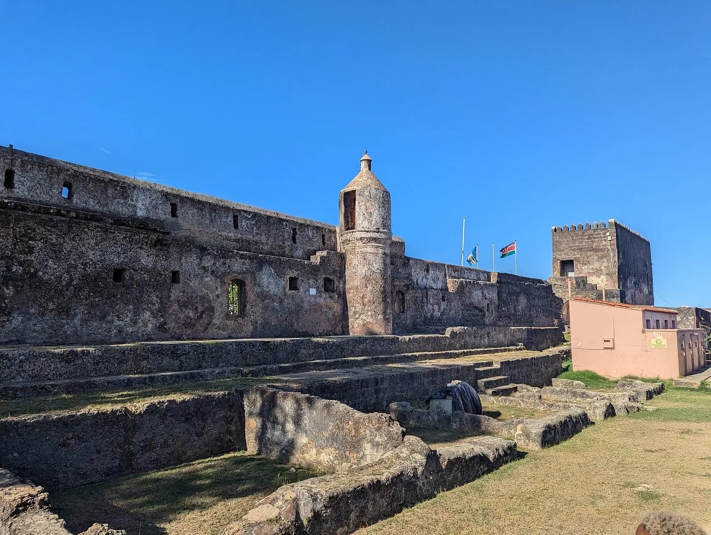 Inside the grounds of Fort Jesus in Mombasa